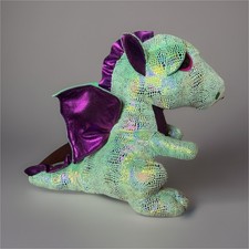  Ty Beanie Boos Cinder Green Dragon LARGE 17" Plush - READ