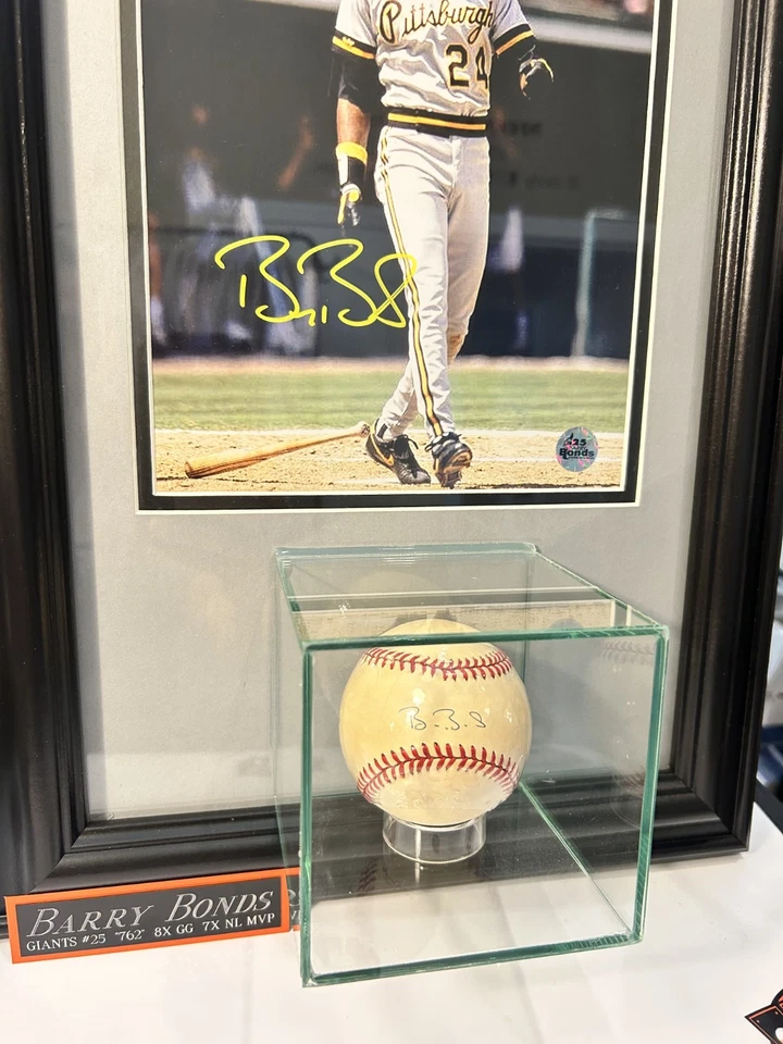 Barry Bonds Autographed signed baseball with 8x10 sign Auto with COA  🔥📈 - Image 3 of 4