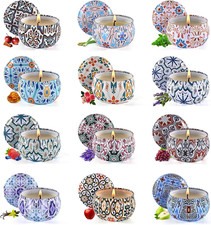 Set Candele Profumate Regalo – 12 Candele Naturali in Cera Di Soia – Candele Ril