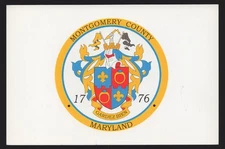 Postcard - Montgomery County Maryland Seal Symbol Badge Patch 