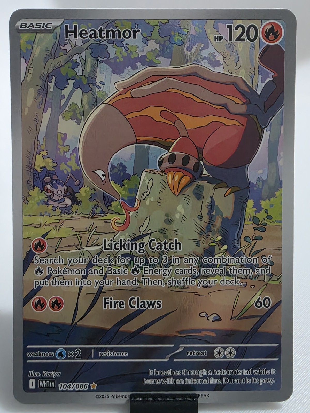 Pokemon TCG White Flare Heatmor 104/086 Near Mint