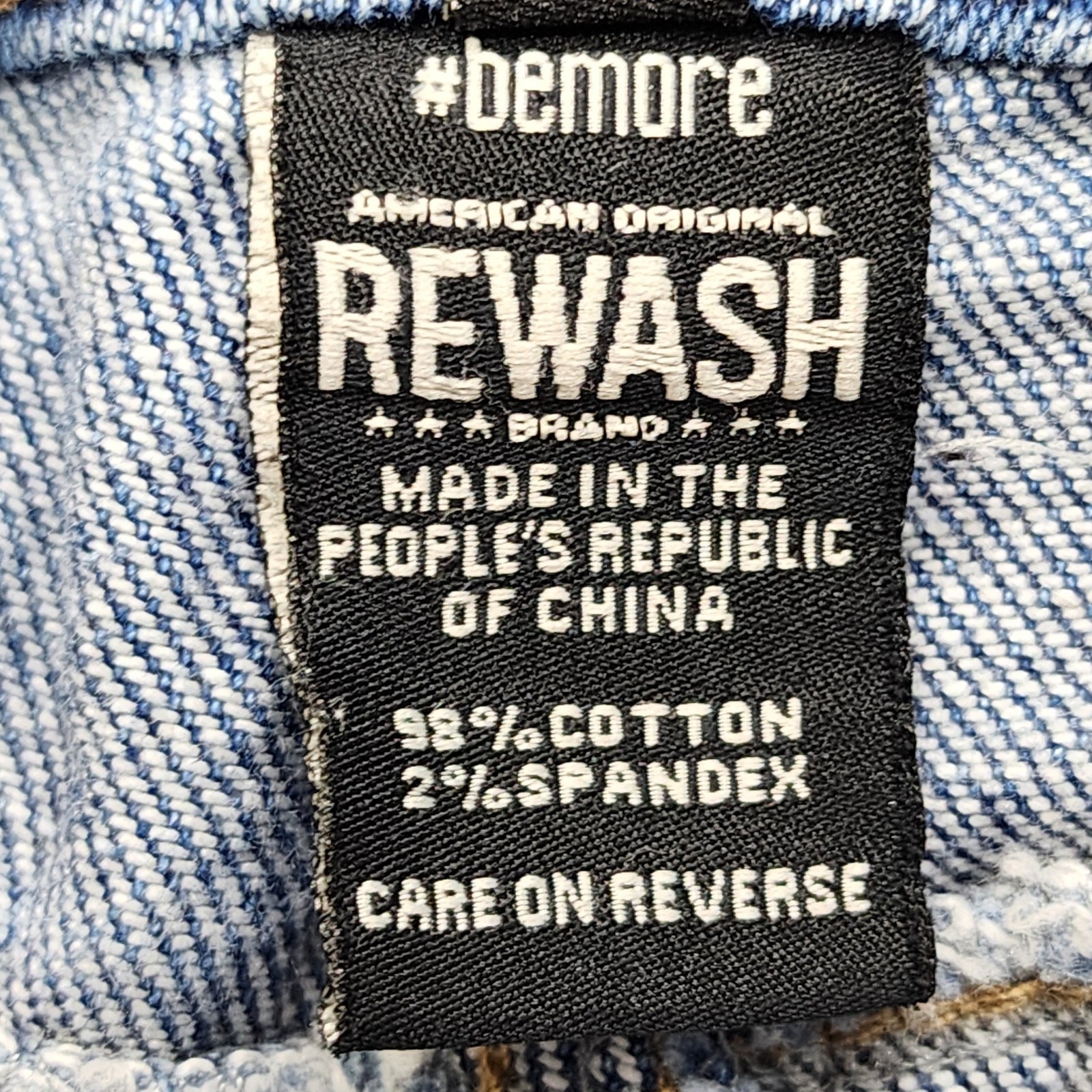 Rewash Jean Shorts Womens 11/30 Blue Super High Rise Mom Cuffed Distressed