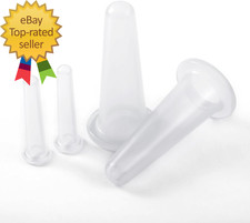 4Pcs Transparent Massage Cupping Set Silicone Mini Facial Cups Face Massager