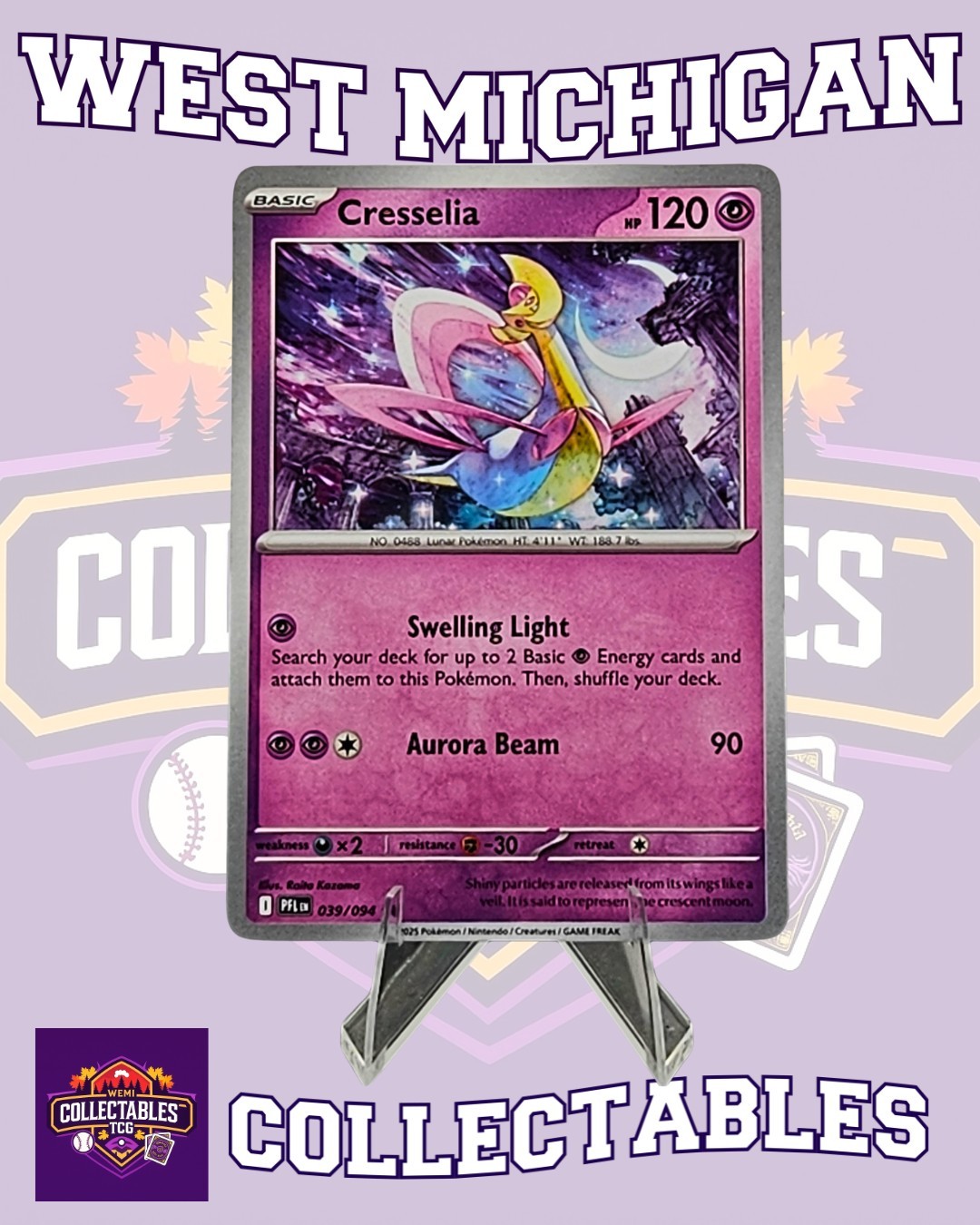 Cresselia 039/094 Me02: Phantasmal Flames Regular - Pokemon TCG NM
