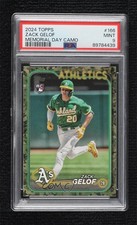 2024 Topps Series 1 Memorial Day Camo 17/25 Zack Gelof #166 PSA 9 MINT w5p