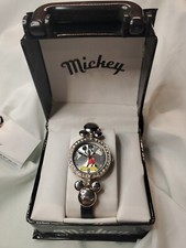 RARE Women's Vintage Disney Mickey Mouse Rhinestone Watch w/Original Band