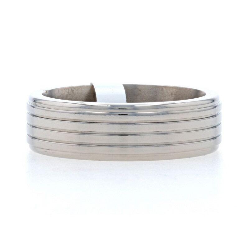 NEW Men's Wedding Band - Titanium Ring 12 Comfort Fit Ribbed Mon Cheri