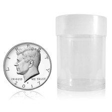 BCW Coin Tubes for Half Dollars - 10Ct  Holds "Kennedy" Half Dollar  Durable P