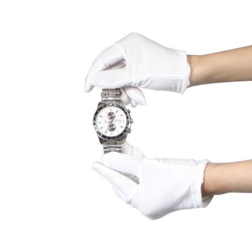 Cotton Inspection Lisle Gloves For Archives Jewelry Lens Antique Universal White - Picture 4 of 8