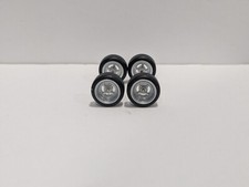 1:64 Scale 10.8mm Silver 4 Spoke Real Rider style wheels and tires