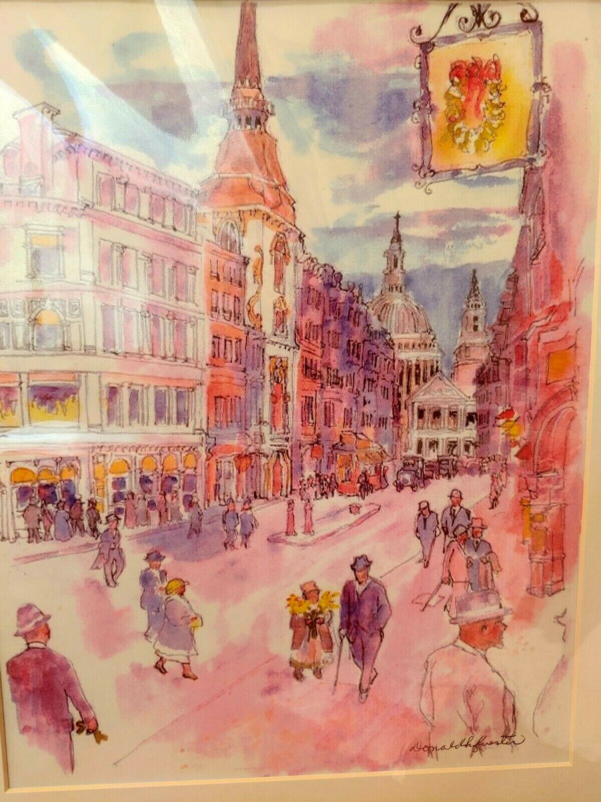 Old London's Fleet Street, England Art Print, London Art Print, London