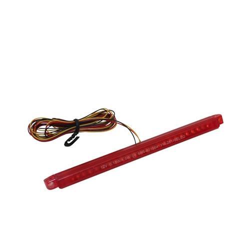 Feu ar moto universel a leds barette rouge haute visibilite de nuit