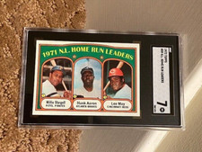 1972 Topps Hank Aaron Willie Stargell Lee May SGC 7 89 CENTERED Card GREAT Color