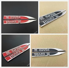Chrome Metal Redblack Coated Transformers Autobot Blade Fender Badge Side