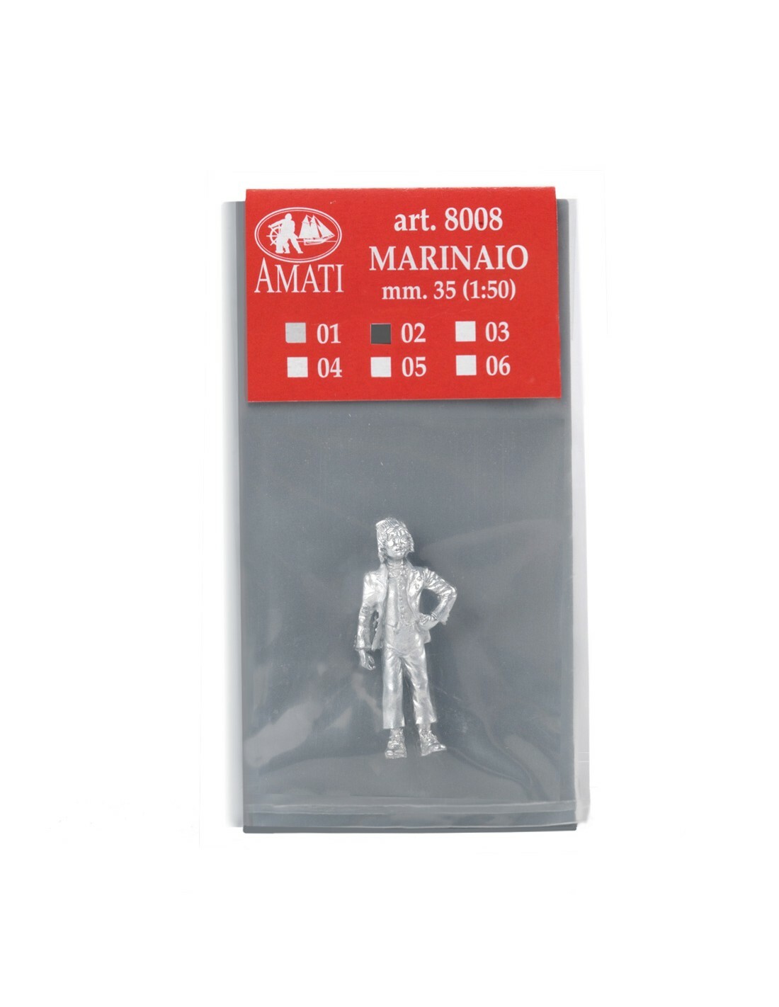 Amati Fittings Model Boat Crew Figures 8008/02 Cast Metal Sailor 35mm