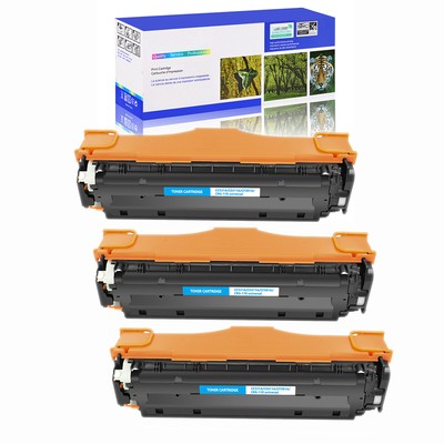3PK CC531A Cyan Toner for HP Color LaserJet CP2025n CP2025dn CP2025x Printer