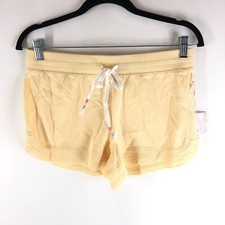 PJ Salvage Everyday Fade Away Shorts Pajama Lounge Pull On Drawstring Yellow M