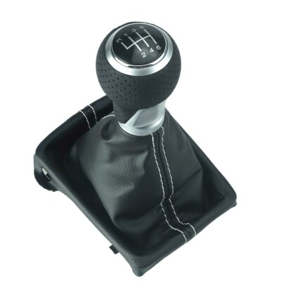 SCHALTKNAUF SCHALTSACK RAHMEN Leder p.f. AUDI A4 S4 B8 A5 Q5 8R Naht Weiss SR 6G