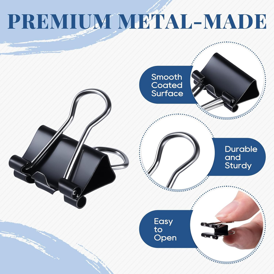 Small Binder Clips Bulk 864 PCS Mini Binder Clips 15Mm Paper Clip 5/8