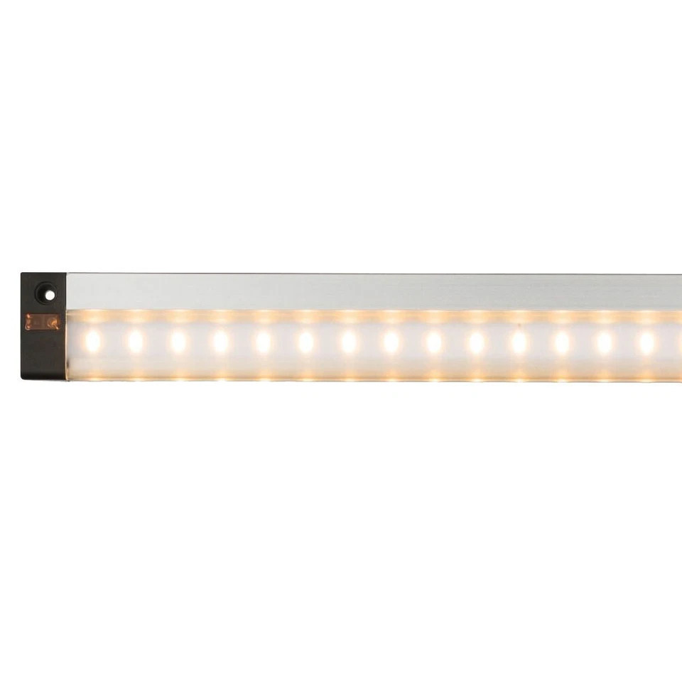 Lampada LED Sottobanco Con Sensore Per Mobili Da Cucina In Alluminio Argento - Immagine 3 di 3