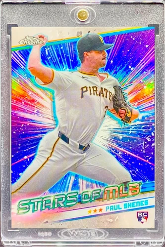 Paul Skenes RARE ROOKIE REFRACTOR TOPPS CHROME INVESTMENT CARD SSP PIRATES MINT