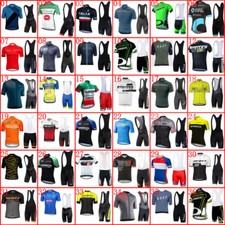 Men Cycling Jersey Bib Shorts Set Summer quickdry Bike Outfits Cycle Sports Suit