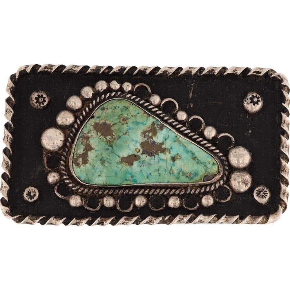 XL Antique Sterling Silver Turquoise Native American Navajo 