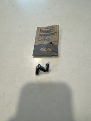 NOS New Ford C6OZ-6329210-F 1966 Fairlane Emblem Letter N  N  OEM
