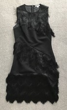 Whistles Black Tassel Evening dress - Size 8 - Beautiful Condition