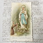 Lourdes Image Pious 1900 in Polish Holy Card