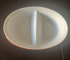 Split White Ceramic Serving Dish W/Basket — photo 2
