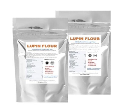BOGO! California Grown Lupin Bean Flour - 2 lbs - VEGAN PROTEIN!