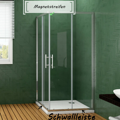 Schiebetür Gleittür Nano ESG Glas Eckeinstieg Schwebetür Duschttasse Duschkabine