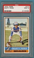 1976 Topps Marty Perez #177 PSA 9! Braves!