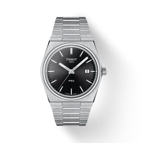 Tissot PRX T137.410.11.051.00 40 mm Steel Black Dial Swiss Quartz Men's  Watch | eBay