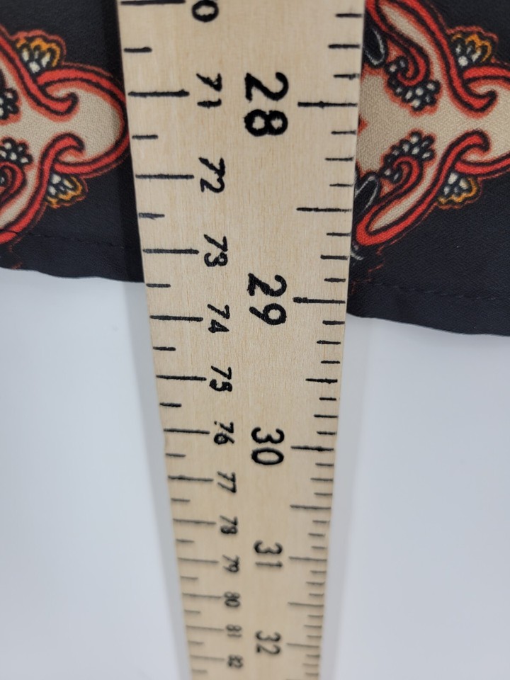 Fig and Flower Top Womens Plus 1X Colorful Scarf Print Long Sleeve Boho