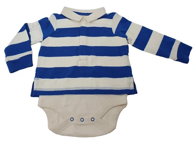 Ex Baby Boden Bodysuit Vest Rugby star Unisex Long sleeve 0-3m to 18-24m NEW