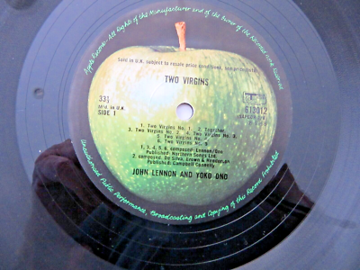 John Lennon & Yoko Ono 1968 Two Virgins Stereo LP (UK) SAPCOR