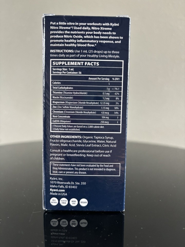 Kyani Nitro Xtreme Pomegranate All Natural Nitric Oxide Enhancer 56ml