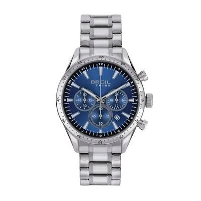 Orologio Breil Tribe Jato EW0655 Acciaio Cronografo Blu Uomo Watch 42 mm Nuovo