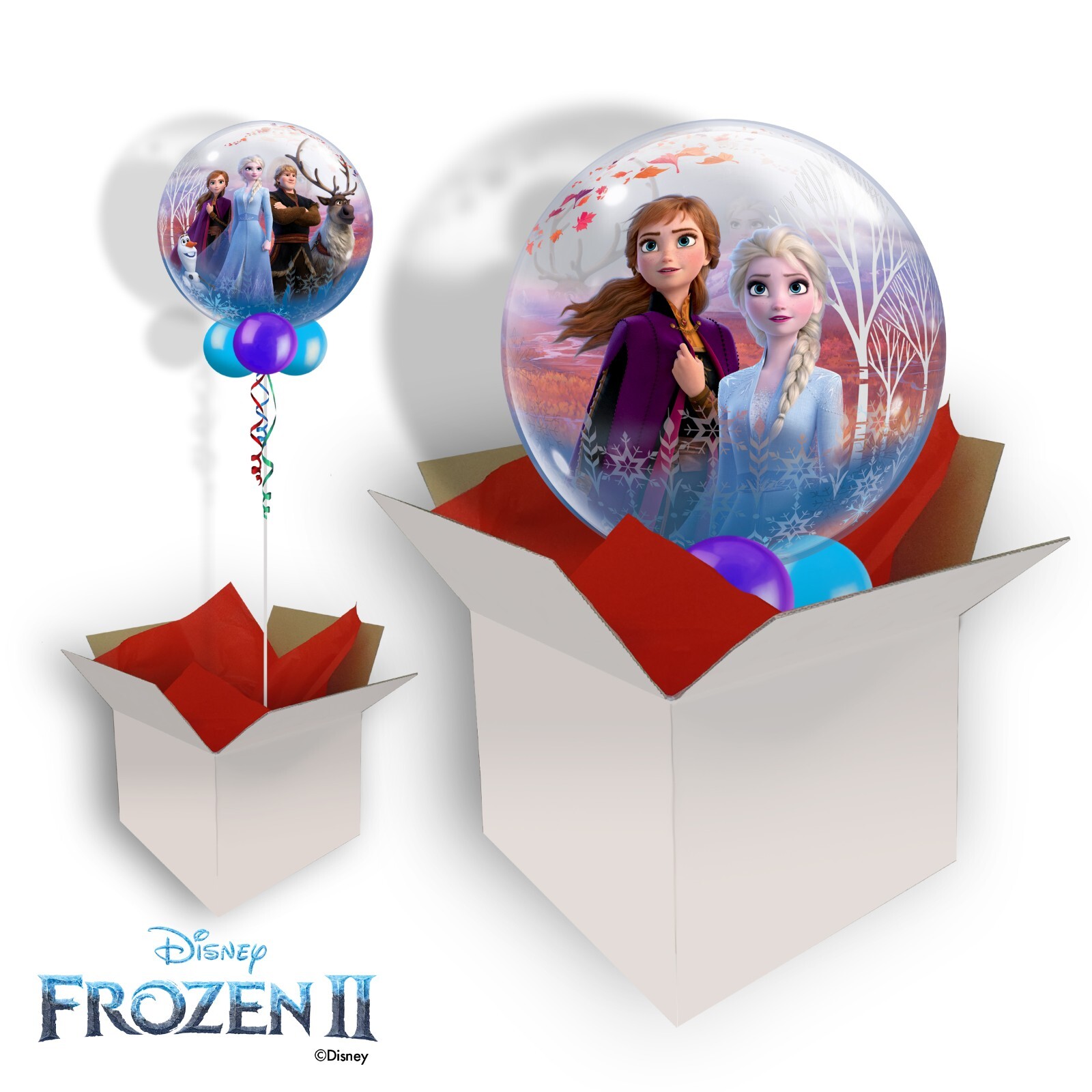 Frozen 2 Bubble 22inch Balloon in a Box