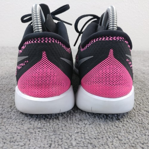 Nike Free 5.0 Girls Size 6.5Y Running Shoes Low Top Sneakers Black Pink Trainers - Picture 7 of 11