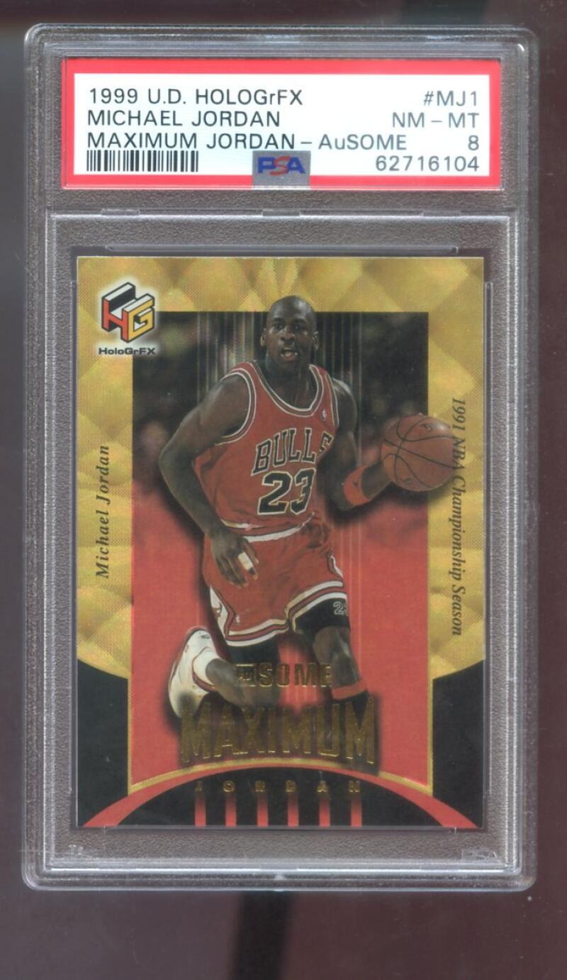 1999-00 Upper Deck HoloGrFX AuSome Maximum GOLD #Mj1AU #MJ1 Michael Jordan PSA