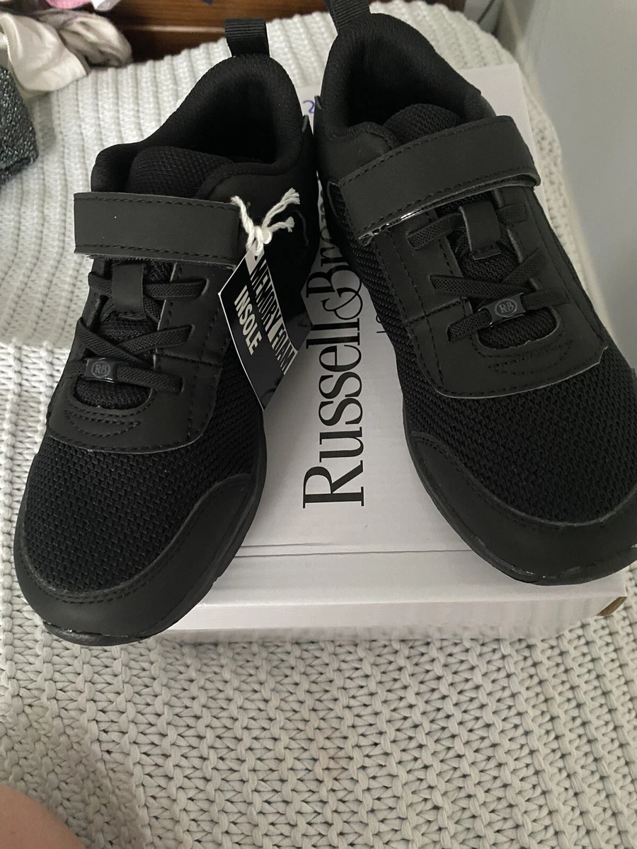 Russell and bromley black trainers sale