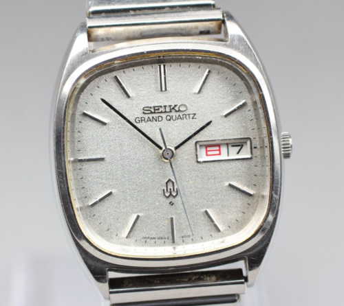 【Exc+5】 Vintage 1976 SEIKO GRAND QUARTZ 4843-5011 Square Men's Watch From Japan