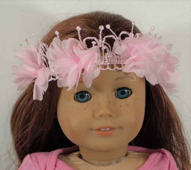 Pink Flowers Headband For 18 in American Girl Doll Accessories Clothes eBay