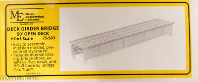 Micro Engineering Company #75-503 Deck Girder Bridge 50' Open Deck (HOn3)
