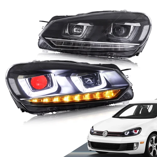 Kit fari VLAND per Golf 6 VI MK6 GTD TSI TDI 2010 2011 2012 2013 2014 - Foto 2 di 15