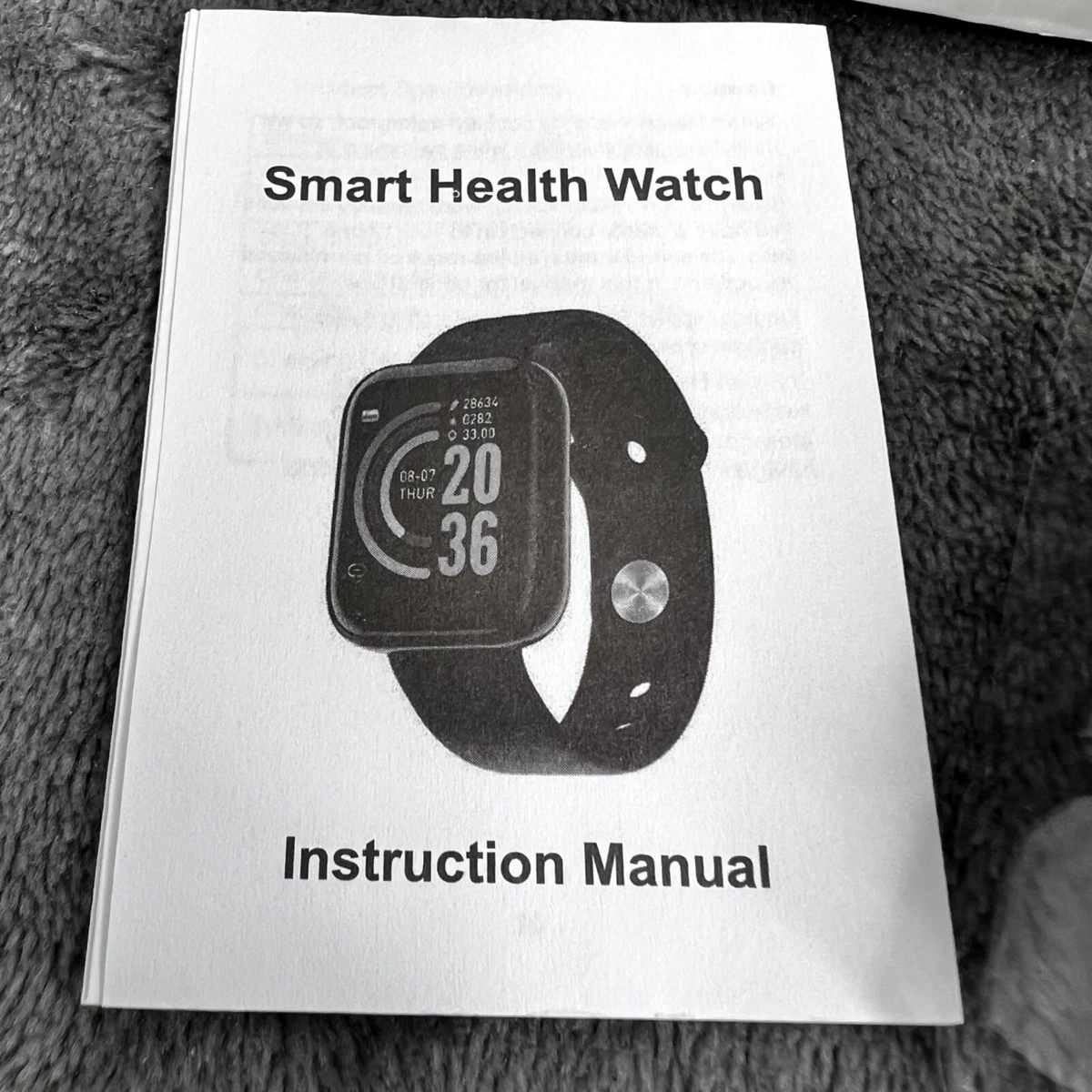 Smart Bracelet Fitness Tracker Watch Black in Box Instructions