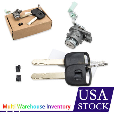 Left Driver Side Door Lock Cylinder W/ 2Key For Honda Accord 2003 04 05 06 07